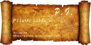 Pilath Iziás névjegykártya